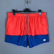 Ted Baker Red Blue Wavbloc Colour Block Swim Shorts Size 40W 3XL - £27.97 GBP