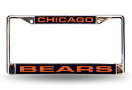 NFL Chicago Bears Laser Cut Chrome License Plate Frame - £20.44 GBP