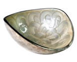 Simply Designz  Nut Bowl 5 &quot; Snack Dip Brushed Aluminum Metal Glossy Enamel - $15.99