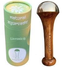 Kansa Wand Face Foot Body Massager With Wooden Handle - 4.5 Cm Bronze - $29.69