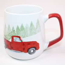 Christmas Coffee Mug Red Truck Holiday Camper Large Size Tea Cup Prima D... - £8.41 GBP