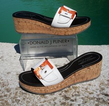 Donald Pliner Couture Cork Wedge Leather Sandal Platform Shoe 10.5 New $... - £120.50 GBP