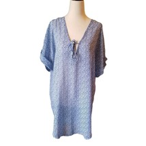 Swimsuit Cover Up Emmalee Womens M/L Francesca&#39;s Made in USA Blue Vacati... - $14.94