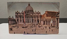 St. Peters Cathedral Church Rome Italy Vintage 1909 Postcard Divided Back - £7.19 GBP