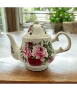 Formalities by Baum Bros Victorian Rose MINI 4.5&quot; Vtg Teapot Trinket Rom... - $12.00