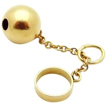 Vintage 14K Gold 3D Ball and Chain with Shackle Charm - £156.48 GBP
