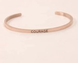 Rose Gold ~ Inspirational Bracelet ~ COURAGE ~ Stainless Steel ~ Bangle ... - $18.70