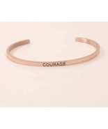 Rose Gold ~ Inspirational Bracelet ~ COURAGE ~ Stainless Steel ~ Bangle ... - $18.70