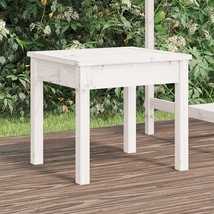 Garden Bench White 50x44x45 cm Solid Wood Pine - £28.21 GBP