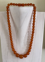 Vintage Natural Amber 48 Beads Necklace 24 Grams - £472.93 GBP