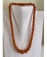 Vintage Natural Amber 48 Beads Necklace 24 Grams - £467.09 GBP