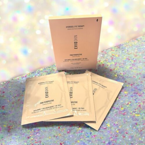 EVIO BEAUTY Pink Perspective De-puff Hydrogel Eye Therapy 3 Pairs NIB 6G X 3 Item image 2