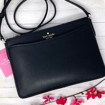 Kate Spade Rory Crossbody Purse in Black Leather k6176 New With Tags - £235.91 GBP