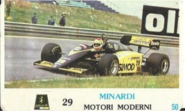 ⭕VTG Formula 1 MINARDI MODERNI pocket calendar 1986 F1 pilot CAR - $92.91 MXN