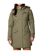 New Columbia Women&#39;s Suttle Mountain Faux Fur Long Insulated Jacket Gree... - $202.20 CAD