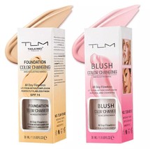 TLM Color Changing Foundation +Color Changing Blush , Liquid Base TLM Co... - $280.81 MXN