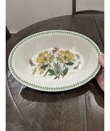 Portmeirion Botanic Garden Oval Serving Bowl Honeysuckle Butterfly Floral - $67.68 CAD