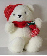1986 18&quot; Kmart/Dan Dee plush white winter holiday Teddy Bear A5 - $20.00