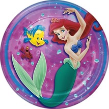 Disney Little Mermaid Lunch Paper Plates Birthday Party Supplies 8 Per P... - £8.73 GBP