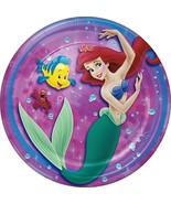 Disney Little Mermaid Lunch Paper Plates Birthday Party Supplies 8 Per P... - £8.61 GBP