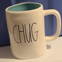 Rae Dunn CHUG Coffee Mug Teal Blue Interior Artisan Collection Magenta - £19.75 GBP