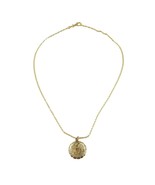 Vintage Womens Gold Tone Pendant Necklace Pitchfork w/Pinwheel on Top 18... - €31,56 EUR