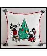 NEW RARE Pottery Barn Disney Kids Mickey and Minnie Mouse Christmas Pill... - £78.75 GBP