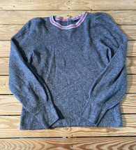 halogen NWOT women’s ribbed puff sleeve sweater size M grey s11 - £12.50 GBP