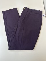 Men’s Old Navy Plaid Chino Pants Size 32x30 Burgundy Athletic Tape Flex ... - £16.89 GBP