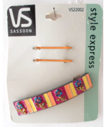 3 Pc Multi-Color Enamel Hair Barette Bobby Pins VIDAL SASSOON 2001 HELEN... - $20.29 CAD