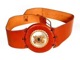 Allardale VTG Womens Leather Statement Belt/ Buckle Crest Griffins Drago... - £23.43 GBP