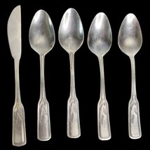 Lot Mid Century Modern Orleans ORL15 wheat  4 Teaspoon 1 Butter Spreader Knife - £5.53 GBP