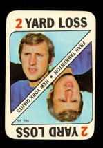 Vintage FOOTBALL Trading Card 1971 Topps Game #35 Fran Tarkenton New York Giants - £8.93 GBP