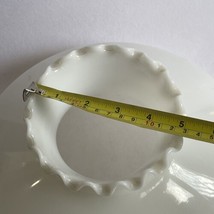 Vtg GWTW Milk Glass Lamp Shade Globe Ruffle Top 10&quot; Fitter 9 3/4&quot; - £34.12 GBP