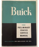 1959 Buick Preliminary Chassis Service Manual OEM Vintage Original Book - £14.90 GBP