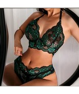 Women&#39;s Sexy Two Color Lace Lingerie Set Bralette Thongs Size M - $297.33 MXN