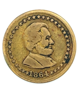 1864 Cwt Lincoln Et Union Patriotique Pièce de Monnaie Très Fin État - $1,931.82 MXN