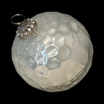 Christmas Ornaments 7" Mercury Glass Kugel Hanging LARGE Big Silver HEAVY Item image 9