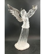 Large Clear Acrylic / Lucite Candle Holder Angel Vintage 14.5&quot; Tall - €77,25 EUR