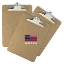 Officemate Recycled Wood Clipboard, Letter Size, 9&quot; x 12.5&quot; with 6&quot; Clip, 3 Pack - £14.38 GBP