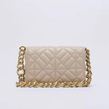 Gold  Female Chain Handbags Soft PU Leather Shoulder Bags For Women 2022 Classic - £38.31 GBP