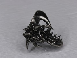 Dragon Skull Ring Size 12 Alchemy Gothic English Pewter - $42.06