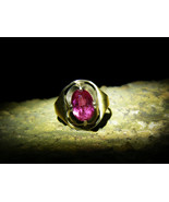 Haunted QUEEN MA&#39;AT EGYPTIAN GODDESS HEAVEN LADY Ruby Gold Sterling Ring... - £341.84 GBP