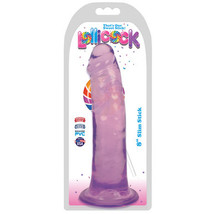 Curve Toys Lollicock Slim Stick 8 in. Dildo with Suction Cup Grape Ice - £24.19 GBP