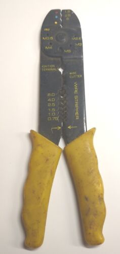 Used Wire Stripper Ignition &amp; Cripper Cutter Multi Tool Black &amp; Yellow  - $8.00