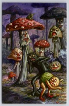 Halloween Matthew Kirscht Fungal Fear Wicked Mushrooms Sketch 2023 Postcard MK - £63.90 GBP