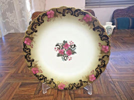 Antique 1900&#39;s T.V Tressemanes &amp; Vogt LIMOGES France 81/4&quot; Rose Luncheon Plate  - £43.41 GBP