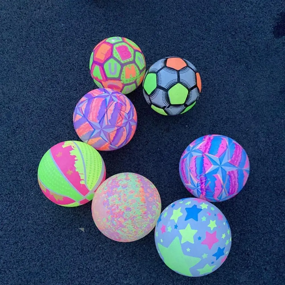 22cm Luminous Bouncy Ball Toys Novelty Led Light Inflatable Ball Football - £7.29 GBP+