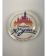 Vintage Walt Disney Disneyland 30th Year The Happiest Place Pin Button 1985 - $6.65 CAD