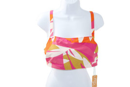 Kona Sol Women&#39;s Abstract Bright Color Print Bikini Top  Multi Size1X - £7.93 GBP